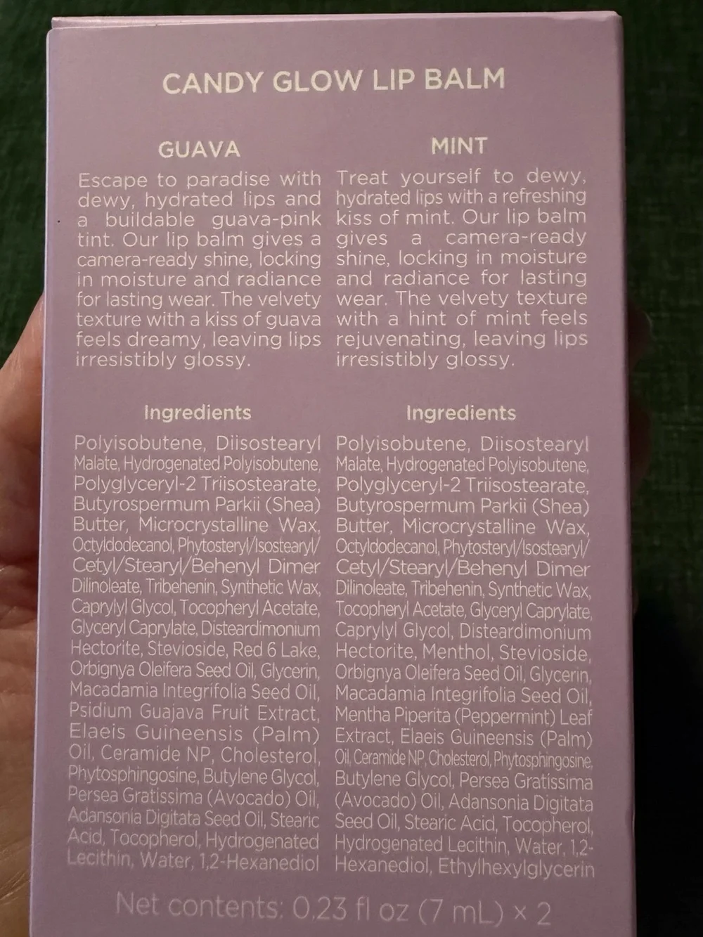 Candy Glow Lip Balm Duo — Guava (Yellow) & Mint (Pink)